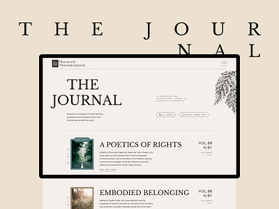 Plumwood Mountain Journal design poetry ui uiux webdesign website