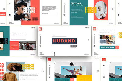 Hubband Presentation Template app branding creative deck design editorial illustration keynote multipurpose pitch powerpoint presentation slides template
