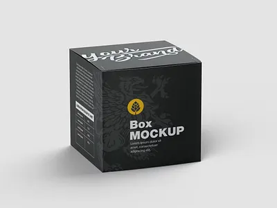 Square Box Mockup box branding design illustration logo mockup packaging packaging design ux