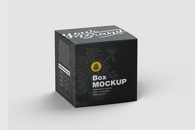 Square Box Mockup box branding design illustration logo mockup packaging packaging design ux