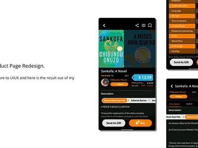 Kindle Product Page Redesign graphic design ui ux