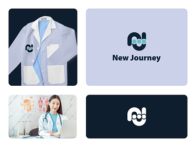 New Journey Health brand brand design branding branding design design health illustration journey letter n logo logodesign logos mental nj path road talk therapy