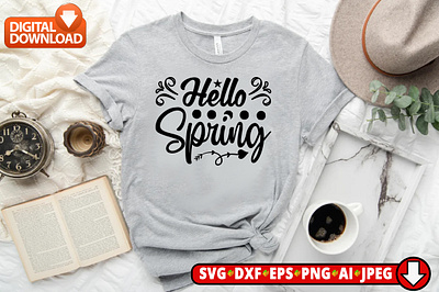 HELLO SPRING creativegraphics design graphic design illustration tshirt design vector