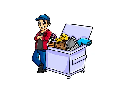Dan The Man branding character design design dumpster dumpster design dumpster logo graphic design illustration logo logo design man man design man logo ui ux vector worker worker design worker logo
