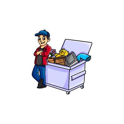 Dan The Man branding character design design dumpster dumpster design dumpster logo graphic design illustration logo logo design man man design man logo ui ux vector worker worker design worker logo