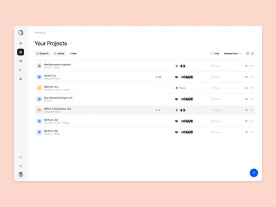 New dashboard clean dashboard layout list qatalog table workhub