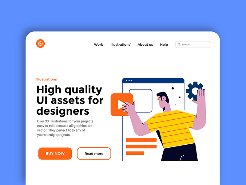 Example of Minimal Illustration Design For UI