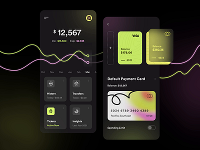 Animation of the Finance App animation design fireart fireart studio interaction motion motion design ui