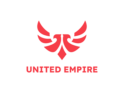 United empire logo design animal bird branding design eagle falcon freedom game gaming hawk icon logo logomark logotype mark minimal rpg symbol vector wings