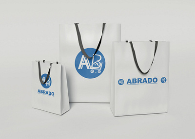 ABRADO STORE LOGO blue brand branding design graphic design logo modern logo supermarket