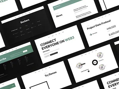 CyberConnect Landing Page v3.0｜Blockchain NFT Web3 Social Graph bitcoin blockchain btc crypto graph landing page minimal minimalist nft site social ui web web3 website