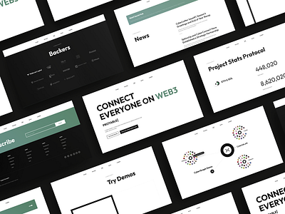 CyberConnect Landing Page v3.0｜Blockchain NFT Web3 Social Graph bitcoin blockchain btc crypto graph landing page minimal minimalist nft site social ui web web3 website