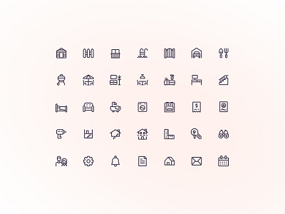 Real estate icon pack figma home icon icon pack iconography landlord product design property property management real estate ui ux