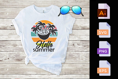 Summer Vacation T Shirt design happy mother day hello summer illustration mom mother day shirt summer summer vacation svg t shirt