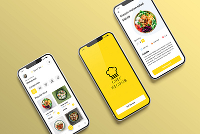 Chef Recipes Food App Desgin app design e commerce app design ui ux