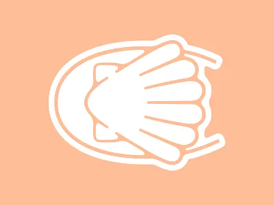 Camino Logo Concept 2 branding catholic christian christianity design graphic hike hiking jesus logo santiago scallop seashell shell travel