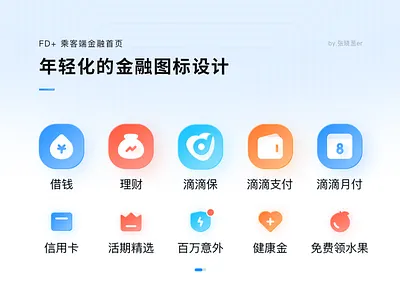 金融图标设计 ui 图标 科技风