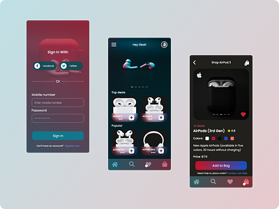 Local Airpod store airpod store product design ui ux visual design