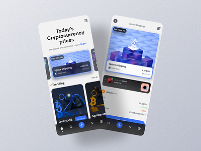 Crypto Wallet App UI Design app bitcoin clean crypto crypto wallet cryptoart cryptocurrency design ethereum futuristic market minimal mobile nft nft art nfts product rarible ui uiux