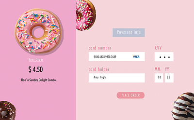 Daily UI 002 // Credit Card Checkout Design adobephotoshop design graphic design illustration ui