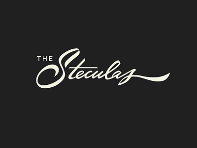 The Steculas branding calligraphy custom family flow goodtype handwritten identity lettering logo retro script steculas type unique vintage