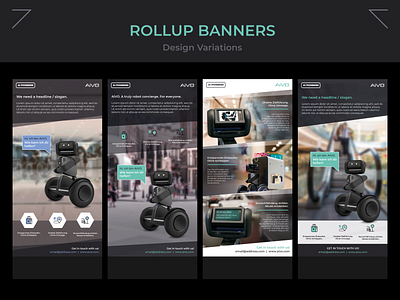 Rollup Banner Variations with InDesign graphic design indesign print rollup banner ui