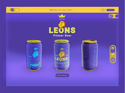 leons beer cover prototype ui ui design web