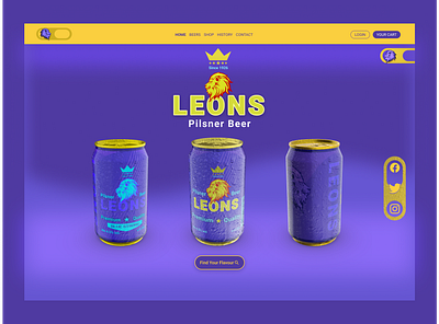 leons beer cover prototype ui ui design web