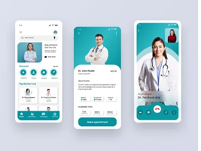 Doctor Appointment App clean clinic app doctor doctor app doctor appointment doctor appointment app health healthcare hospital ios medical medical app medicine app minimal mobile app mobile app design pro app designer ui design ux design vaccine