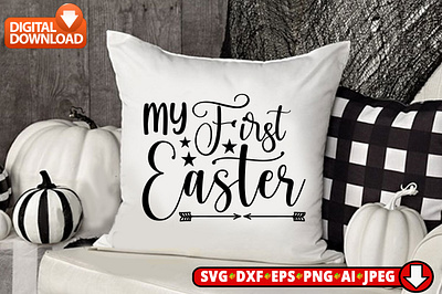 MY FIRST EASTER creativegraphics design graphic design illustration tshirt design vector