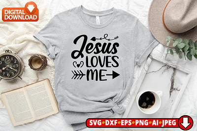 JESUS LOVES ME branding creativegraphics design graphic design illustration logo tshirt design ui ux vector