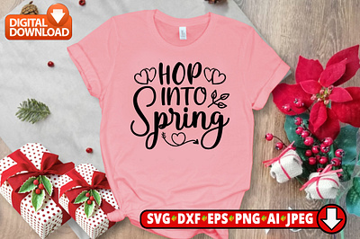 HOP INTO SPRING branding creativegraphics design graphic design illustration logo tshirt design ui ux vector