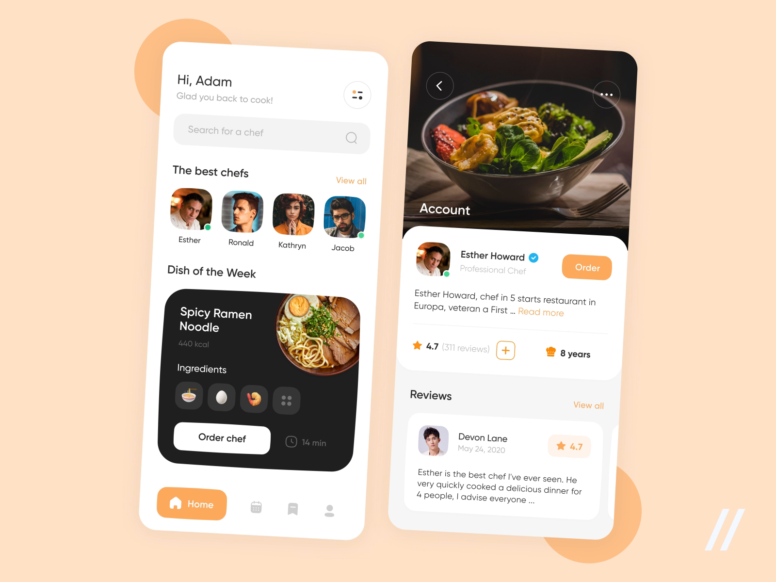 Chef Booking App by Purrweb Agency for Purrweb UI/UX Agency on Dribbble