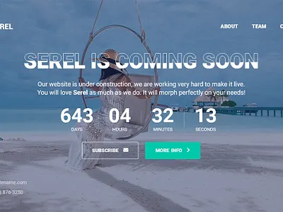 Serel - Creative Coming Soon Template subscribe