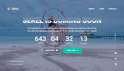 Serel - Creative Coming Soon Template subscribe