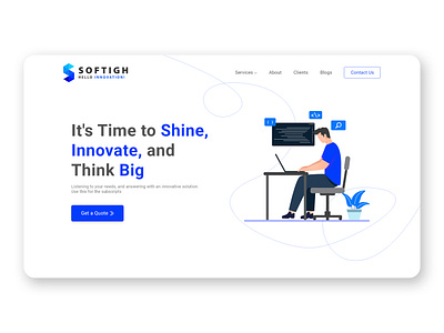 Softigh Web UI/UX Design 3d animation app branding design design trends graphic design illustration landing page logo motion graphics tech ui user experience user interface ux web web design