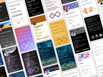 Trading Cards card design graphic design profile team