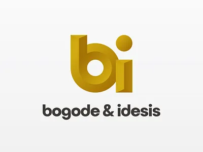 Bogode & Idesis Logo art deco brand branding design gold logo vector