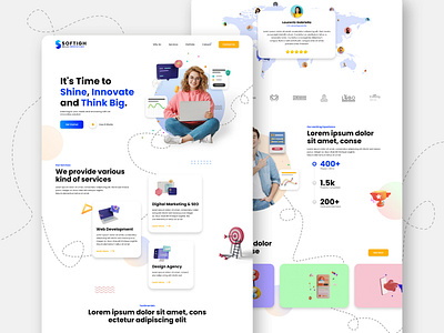 Softigh New Web UI 3d animation app branding design design trends graphic design illustration landing page logo motion graphics ui user interface ux vector xd
