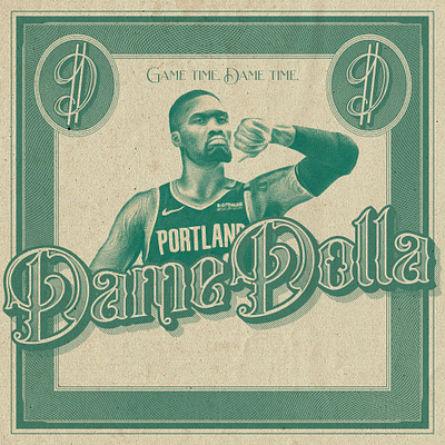 Dame Dolla adobe art basketball branding dame dolla dame time damian lillard design digital art graphic design illustration illustrator logo nba photoshop vector