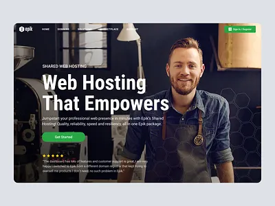 Hosting Hero Section clean desktop hero homepage landing layout product simple web
