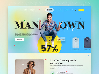 BETA | eCommerce Landing Page Hero Banner UI/UX Design banner branding design figma graphic design hero section ui website