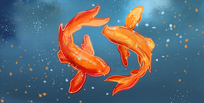 Kai and Koi aqua autodesk sketchbook digital art digital painting fish fishes koi koi fish painting sketchbook underwater