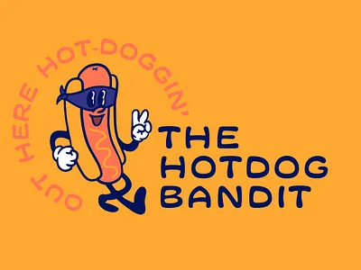 Hot Dog Bandit Illustration character character design design hot dog hotdogging illustration retro type vintage character