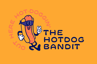 Hot Dog Bandit Illustration character character design design hot dog hotdogging illustration retro type vintage character