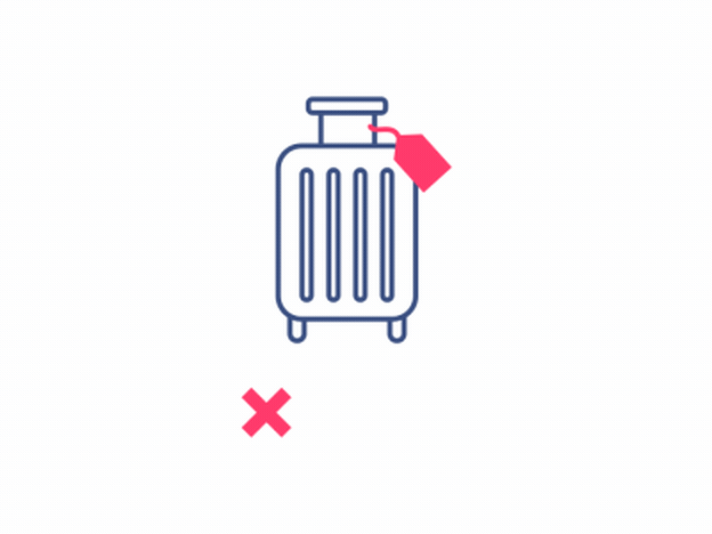 Covid Icon : Avoid Travelling animation boltbite corona covid covid19 design iconanimation loopable lottie motion graphics quarantine sanitizer ui ux virus viruses
