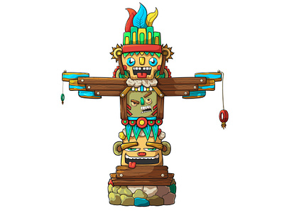 Totem art design digital art graphic design illustration vector