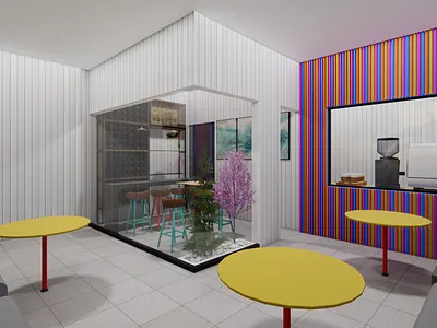 A coffee shop in Colombia 3d 3d modeling 3d rendering ar architechture architect architectural design architectural rendering bar design coffee shop commercial space design design interior design restaurant interior design