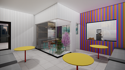 A coffee shop in Colombia 3d 3d modeling 3d rendering ar architechture architect architectural design architectural rendering bar design coffee shop commercial space design design interior design restaurant interior design