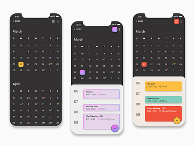 Calendar app calendar dailyui dailyui 038 dailyui038 dailyuichallenge design events figma gradient graphic design list people tasks ui ui design user experience ux xd